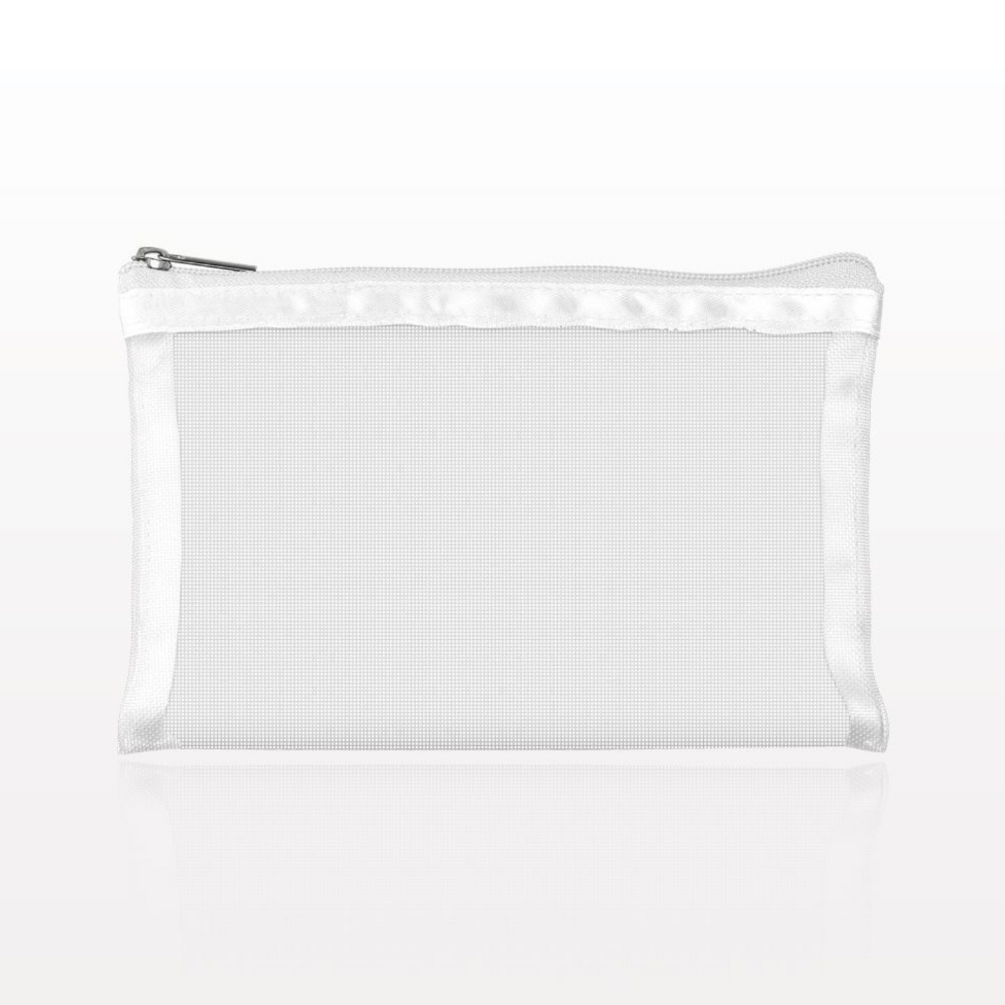 White Mesh Cosmetic Bag . Small